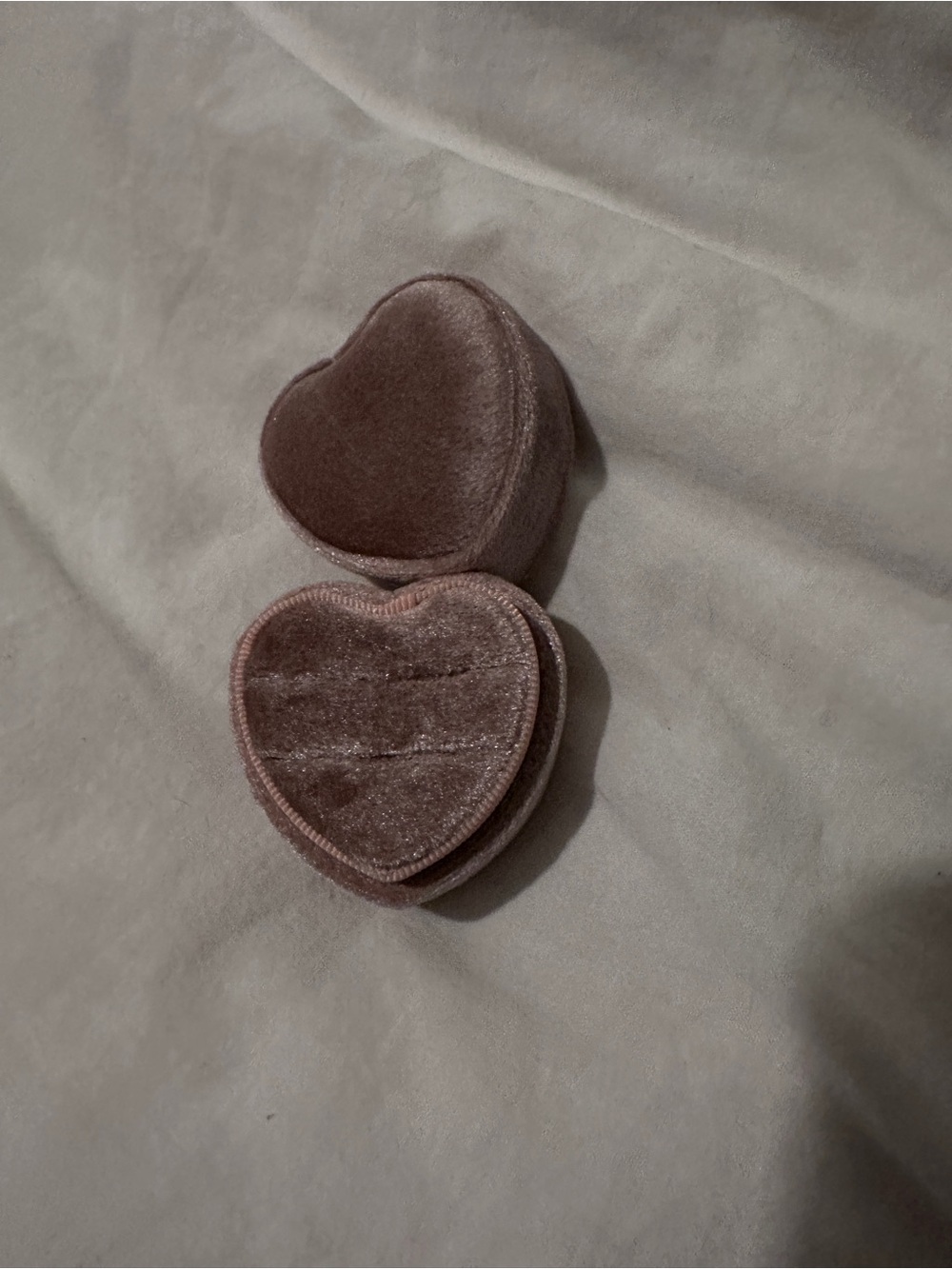 Velvet Heart Jewelry Box - Dusty Rose